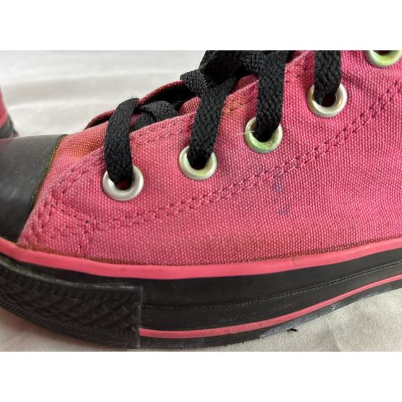Converse All Star Chuck Taylor High Tops Pink Black Womens 6 Mens 4 Vintage 2004 - Picture 9 of 16